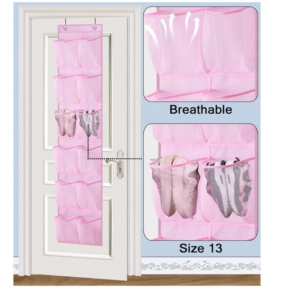 Over the Door Shoe Organizer Hanging Shoe Rack Narrow‎ Closet Storage Bags